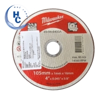 Đá cắt thép không gỉ 105 x 1.0 x 16mm Milwaukee 49-94-8400A