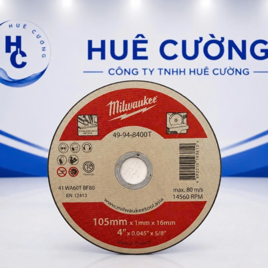 Đá cắt thép không gỉ 105 x 1.0 x 16mm Milwaukee 49-94-8400A