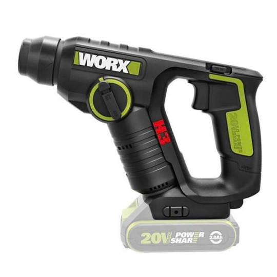 Máy khoan đục bê tông cầm tay 20V Worx WU380S