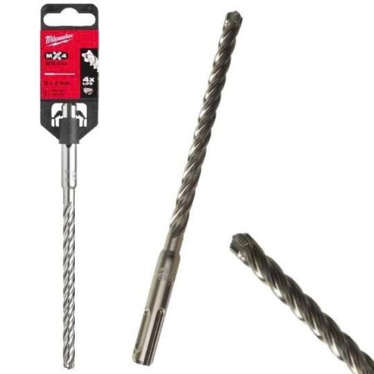 Mũi khoan bê tông 10x165mm Milwaukee 4932352026 4 cạnh MX4 Gen2