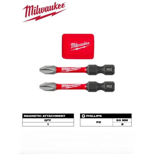 Bộ đầu vặn SHOCKWAVE 2" có từ tính 3 món Milwaukee 48-32-4550