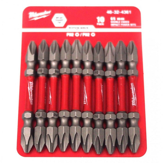 Mũi vặn vít hai đầu SHOCKWAVE™ 65mm (PH2/PH2) – Bộ 10 chiếc 48-32-4361D