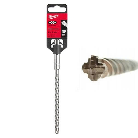 Mũi khoan SDS+ MX4, 8 x 165MM Milwaukee 4932352022