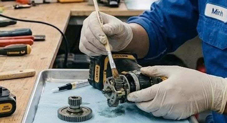 Bảo Trì Máy Khoan Pin Định Kỳ: Giải Pháp Giúp Tăng Tuổi Thọ Thiết Bị Gấp Đôi Tại Huê Cường